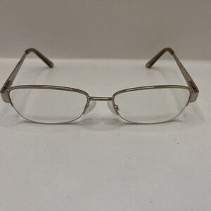 Liz Claiborne Eyeglasses C611 01B9 Half Rim Designer Frames Only Gold 52-17-130